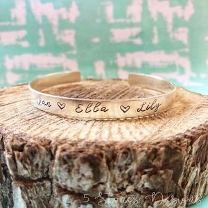 🆕 Custom Sterling Silver Name Cuff Bracelet